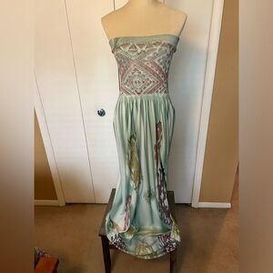 Strapless maxi dress